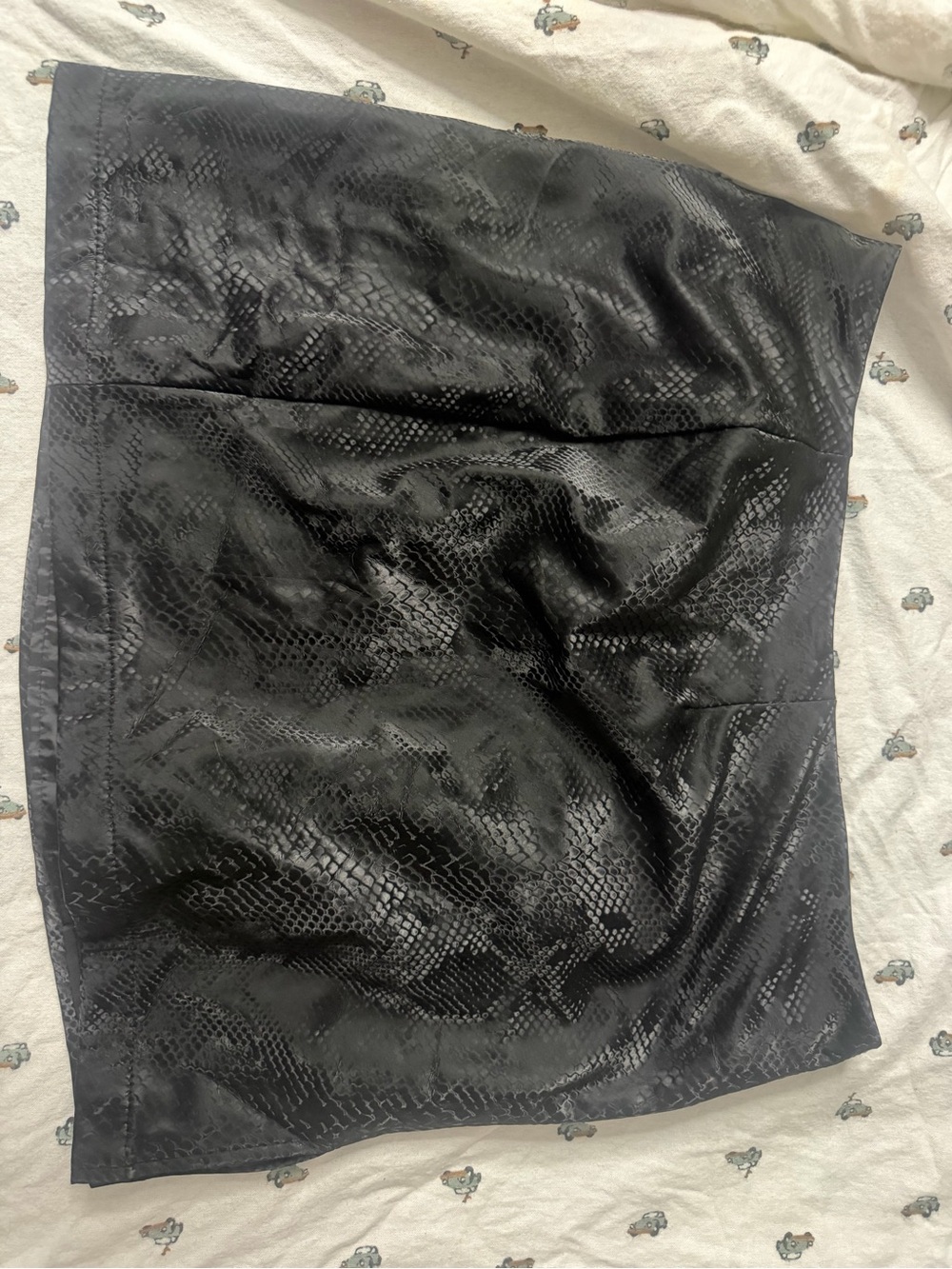 Juicy Couture Black Faux-Snake Mini Skirt